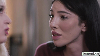 Cute Lexi Lore gets fucked by TS for the first time