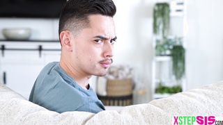 Stepsister teen cleans up stepbros cum