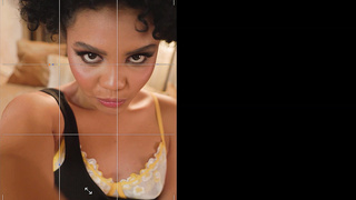 Curly haired ebony cutie analyzed by BWC