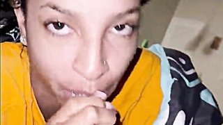 Ebony Slut Swallows BBC