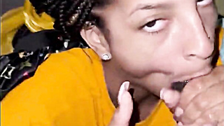 Ebony Slut Swallows BBC