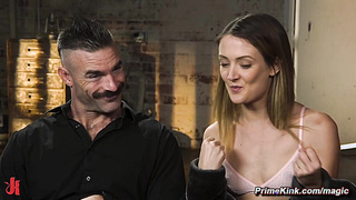 Slim blonde bound and fucked in wet pussy