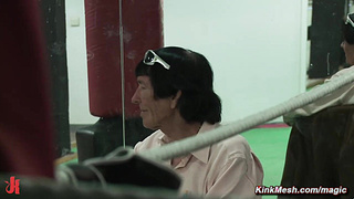 Brouth to boxing club and gangbang fucked
