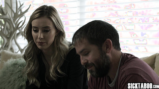 Hot blonde teen fucks a businessman