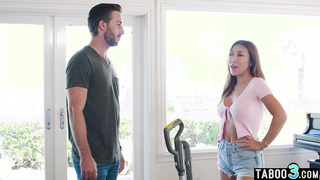 Hot asian babe calming down her roommate