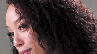 Petite black babe is enough on her own