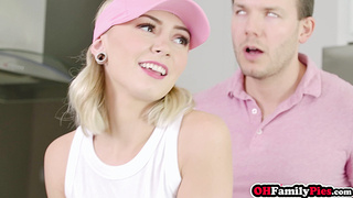 Naughty teen stepsis gets a hole in one