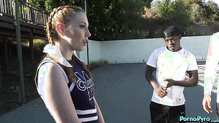 Redhead Cheerleader Arietta Adams Bangs