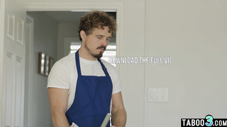 Maid fucked by landlord next to husband