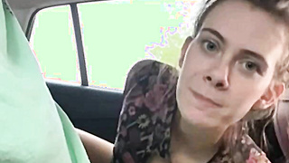 Teen Couple Public Car Blowjob