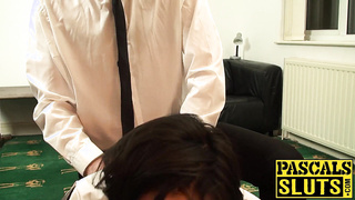 Lilyan Red spanked, choked and fingered while masturbating