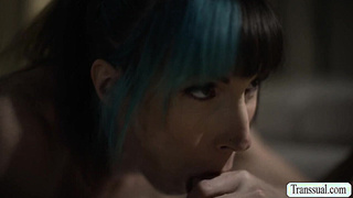 TS stepmom Melanie Brooks craves for stepson dick