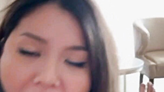 Asian Beauty Deepthroat Blowjob