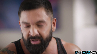 Stepson deepthroats his stepdads big hard cock