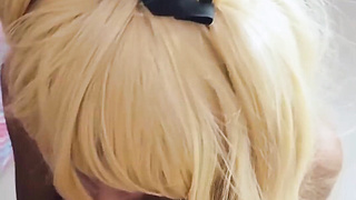 I went down in the basement with this Slutty Teen her boyfriend still dances at the party while She sucks Big cock