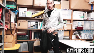 Skinny black thief bareback screwed by horny officer