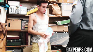 Young perpetrator bouncing on officers huge black cock