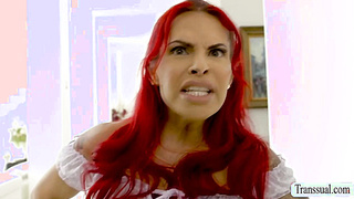 Angry TS caught boyfriend fucking her stepsister