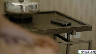 Hot TS licks and fucks her Ebony girlfriends pussy