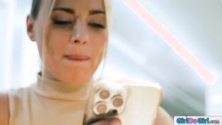 Secretary strapon fucked by lesbian boss