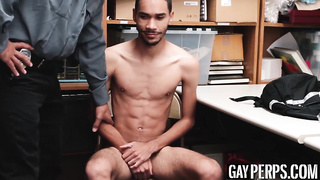 Skinny criminal Enjoys Hard Anal Action With Hunk Officer