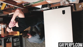 Muscular suspect gets raw fucked by officer with big cock