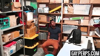 Security officer destroys a young ebony shoplifters ass