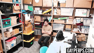 Young perp anally banged by an officer with a big dick