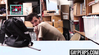 Young perp anally banged by an officer with a big dick