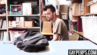 Young perp anally banged by an officer with a big dick