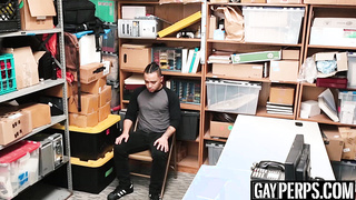 Bearded and hairy security officers fucks a young perp