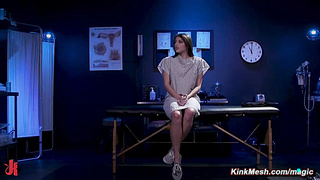 MILF latex lezdom anal fucks patient with strap on cock