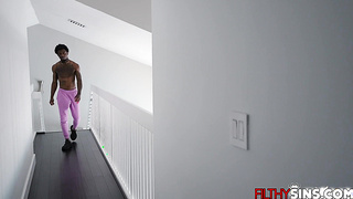 Kylie Rocket tries her stepbrothers oversized hard cock