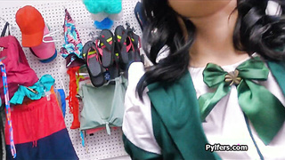 Rimming sexy thief at the backoffice