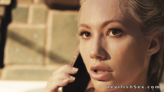 Bent over busty Asian fucked in the warehouse