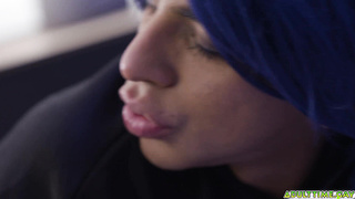 Angel squirms with delight at the footplay