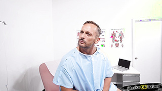 Big tits ebony doctor making patient cum