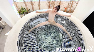 Petite Asian teen showing off hot body