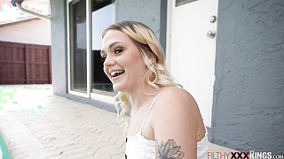 Black guy ass fucking petite blonde babe