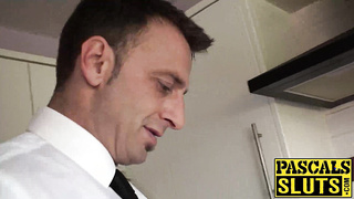 Hot brunette babe Rachel has a massive turn on for older men