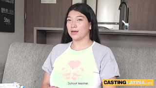 Amateur BBW latina convincing a producer