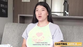 Amateur BBW latina convincing a producer