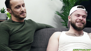 Marcus chills out with his new gay roommate