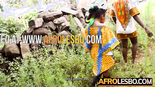 Amateur African lesbian teaches tricks