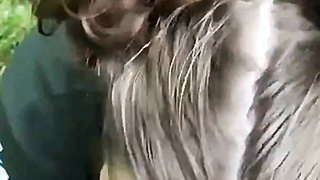 BBW Slut Takes BBC Outdoors