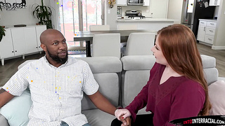 Redhead milf ex squirts from bbc fucking