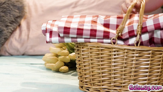 Victoria is touched and lovingly kisses Lilly