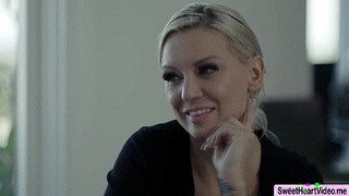 Curvy blonde stepmom facesitted her stepdaughter