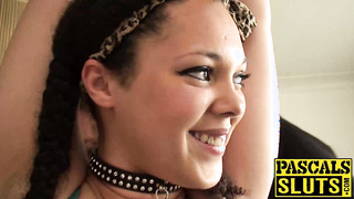 Khloe White spanked on the ass and banged hard on the couch