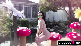 Sexy fairy introduces her perfect boobs